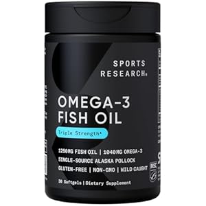 Sports Research Triple Strength Omega 3 Fish Oil 1...