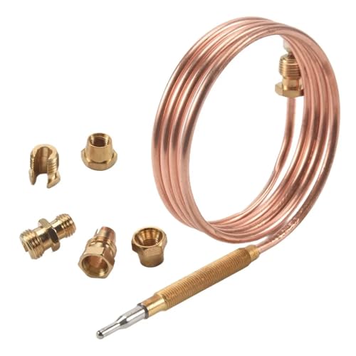 Uadme Thermoelement Gasherd, 900mm M6x0,75 Thermocouple Universal, Ersatzteile für Heizpilz, Induktionsherd, Gasherd, und andere Brenngeräte, Zubehör Brenngerät