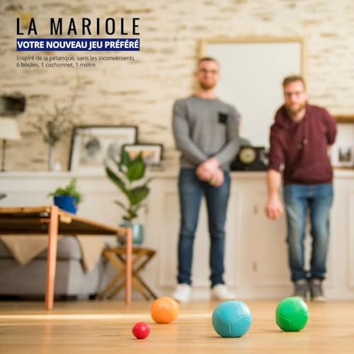 La Mariole – Boccia-Kugeln für alle Terrain Innen und Außen – Offizielles Pack V4 (Blau und Grau)
