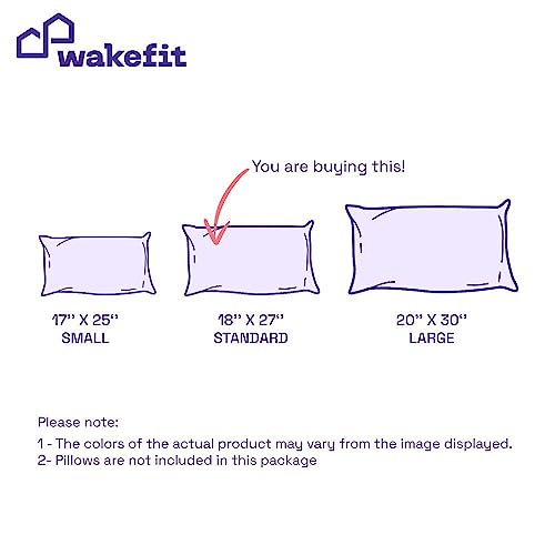 Image of Wakefit 100% Cotton Pillow Cover Set of 2 | 144 TC Soft & Breathable Pillow Cases | Standard Size 18 x 27 Inch | Skin Friendly, Durable Stitching & Gentle Machine Washable | Aloha Hibiscus