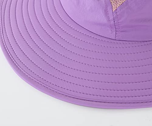 Image of Home Prefer UPF 50+ Mens Wide Brim Fishing Hat with Neck Flap Sun Hat for Men Women Sun Protection Cap