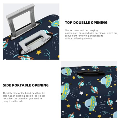 Galaxy With Ufo Travel Luggage Covers - Elasticity Suitcase Covers Protector for Luggage 18-32 Inch4
