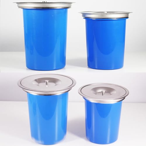 Caneca de basura cuadrada de plástico con tapa de acero inoxidable 8L miniatura 6