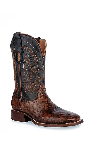 CORRAL MEN'S HONEY/BLACK ALLIGATOR EMBROIDERY WIDE SQ TOE, CORRAL 43.8 X 34.8 X 11.0 SOLE,ALLIGATOR LEATHER, WESTERN BOOT, A4495