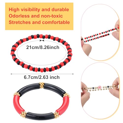 36 Pcs Football Game Day Heishi Bracelets for Women Spirit Day Accessories Stackbale Clay Bracelets Beaded Stretch Bracelet Football Mom Accessories Outfits Jewelry Gifts3