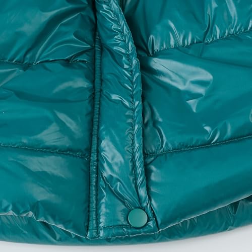 Image of Teen Kids Leather Puffer Jackets Winter Waterproof Fleece Lined Down Coats Boys Girls Padded Warm Quilted Outwear