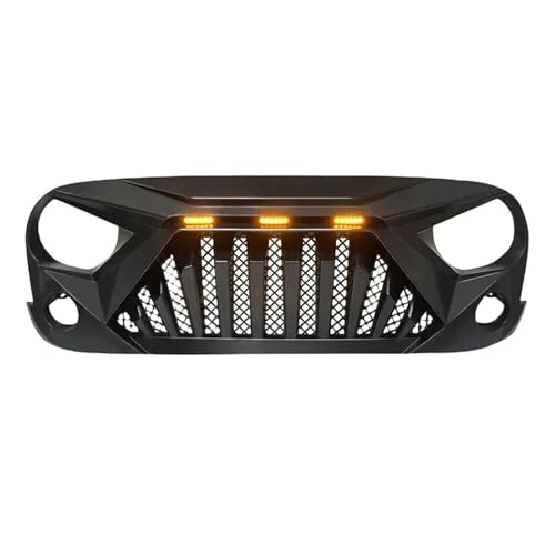 Calandre avant LED améliorant la visibilité pour Jeep Wrangler JKU grille de calandre noire