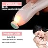 WADEO Elektrisk nagelfil för bebis, nagelklippare, nagelklippare, manikyrset, babynageltrimmer, säker nagelklippare för nyfödda, barn, vuxna, med LED-ljus (utan batteri) rosa #1