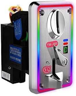 TW-389 Anti Finishing Colorful LED Light Coin Mech Acceptor Coins Selector for Arcade Machines/Toy Vending Machines/Slot Machine