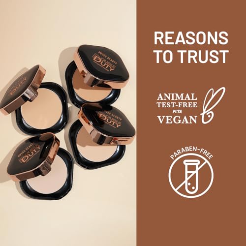 Image of Swiss Beauty Double Duty Compact Powder | 2-in-1 Compact for Day to Night | Buildable Coverage | With Vitamin E & Hyaluronic Acid | 18g, Shade- 4. Amber Dusk /Radiant Dusk