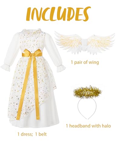 Disfraz de Ángel para Niñas Pequeñas Talla S miniatura 3