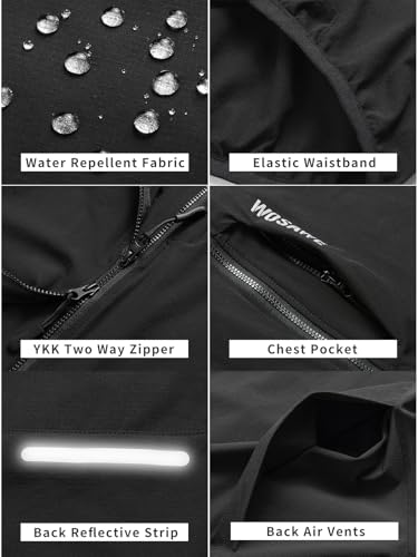 Veste de cyclisme légère coupe-vent imperméable réfléchissante running