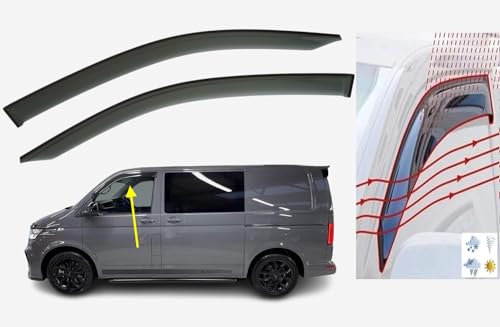 Déflecteurs pour VW T5 T6 élimine la buée et les infiltrations d'eau en verre acrylique