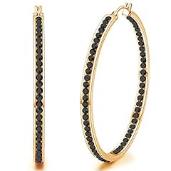 Gold Plated Black CZ