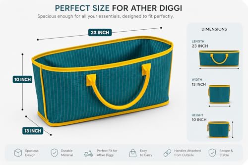 Image of Scooter Diggi Organizer Bag Compatible with Ather Rizta | Large Capacity Under Seat Storage Basket | Easy Carry Handle Design