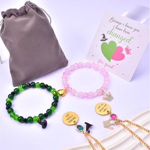 Friendship Bracelets Elphaba Galinda Accessories - Gold Crown Witch Merch Bff Matching Bracelet - Jewelry Gifts for Best friends Couples Fans Party Dress2