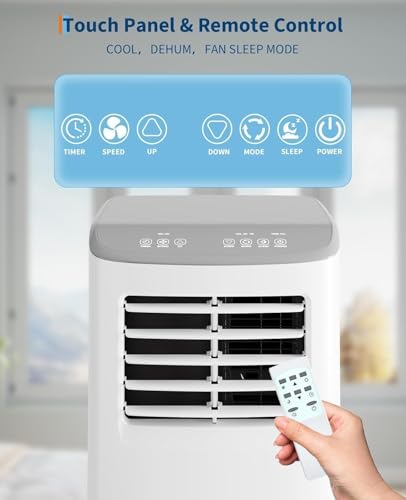 Image of Garvee 3-in-1 Portable Air Conditioner, 8,000 BTU Portable AC Unit with Cooling, Dehumidifier & Fan for Rooms up to 350 sq.ft with Remote Control, Sleep Mode, 24H Timer and Window Kit