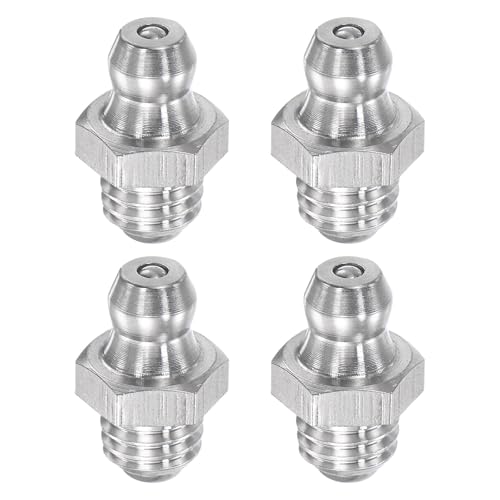 Image of uxcell 4Pcs Metric Stainless Steel Straight Grease Fitting M8 x 1.25mm Thread Hydraulic Grease Fitting Accessories