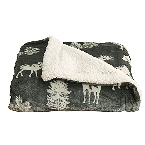 Great Bay Home Decorative Holiday Throw Blanket. Super Soft Fleece Sherpa Holiday Throw Blanket. Hudson Collection #TOP3