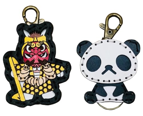 ヤブ&zooパンダ レザーキーホルダーセット