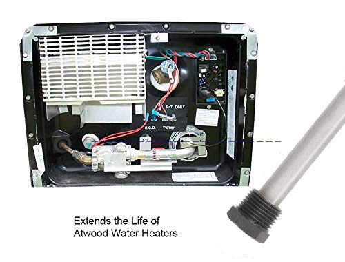 Rv Water Heater Magnesium Anode Rod For Atwood Heaters, Dele 2 Pack 1/2" Npt Rv Hot Water Tank Anode Rod For Rv, Camper And Trailer Water Heaters #TOP3