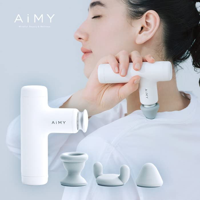 AiMY COMPACT BEAUTY GUN マッサージガン エイミー AiMY ハンディマッサージャー（ホワイト） AiMY COMPACT BEAUTY GUN