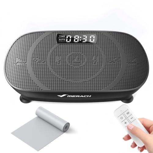 MERACH Vibration Plate Exercise Machine Whole Body Exercise & Fitness Equipment Bluetooth and Silicone Pedal Vibrating Plate Machine with Auto Mode Vibrate Fitness Platform for Home