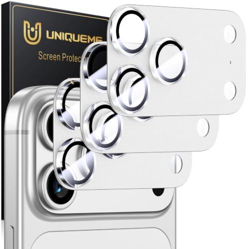 UniqueMe for 3 Pack iPhone 18 Pro Camera Lens Protector - All Silver