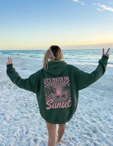 Lets Watch The Sunset Hoodie, Sunset Tshirt, Sunset Sweatshirt, Sunset Summer Hoodie Oversize Hoodie Summer Clothes, Aesthetic Hoodie2