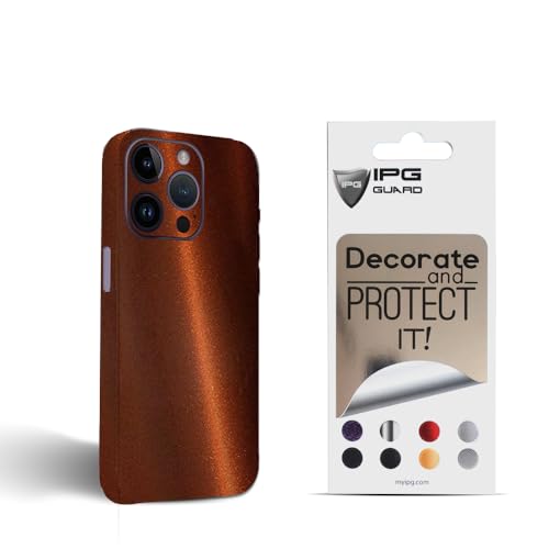 Evita arañazos en iPhone 14 Pro con el protector de vinilo IPG bronce de fácil instalación