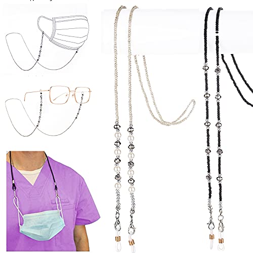 REDESS Lanière de lunettes anti-perte pour homme, fille et femme - blanc - taille unique Cover