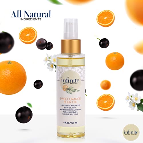 Infinite Natural Skincare Sweet Orange Body Oil Soothing All In One Blend Of Body Oils For Women Includes Safflower, Sunflower, Rice, Grape Seed, Pumpkin, Black Currant, Meadow Form And Apricot Oil #TOP1