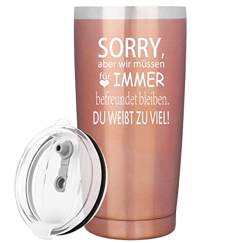 Merclix Geschenk Freundin 20oz Travel Mug Lustig Geschenke für Freundin Weihnachten Geschenk Beste Freundin Geschenk für Freundin zum Geburtstag Freundin Geschenk Geburtstagsgeschenk für Freundin