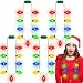 QZYL 4pcs Light Up Christmas Necklace, Colorful Christmas Accessories for Women, 9 LED Bulbs Necklaces with 3 Flash Modes, Suitable for Xmas New Year Party Favor Supplies Accessories