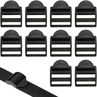 COYUN 10 Stücke Klemm Leiterschnallen Rucksack Leiterschnalle Klemm-Leiterschnallen Kunststoff Schnallen Gurtband Schnallen für Rucksack und Taschen Rucksack Verstellbare Festgesetzte Schnalle