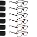 Kerecsen 6-Pack Reading Glasses Blue Light Blocking,Spring Hinge Readers for Men Women,Computer Eyeglasses (3BLACK 3Tortoise, 0.5, multiplier_x)