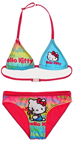 Hello kitty Maillot de Bain 2 pièces Fille Rose/Turquoise 6ans