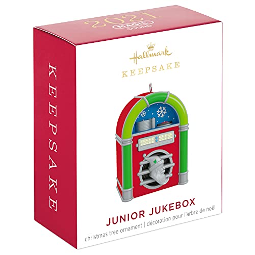 Hallmark Keepsake 1.24" Miniature Christmas Ornament 2021, Mini Junior Jukebox, Musical, Plastic #TOP11