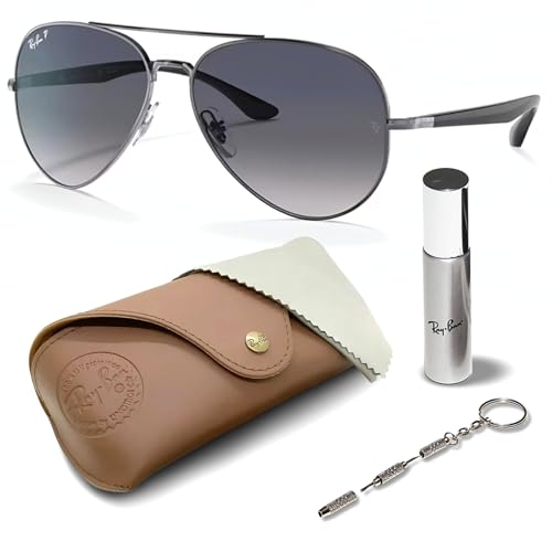 Image of Ray-Ban RB3675 Pilot Shaped Sunglasses for Men & Women with Official RAYBAN Eyewear Kit