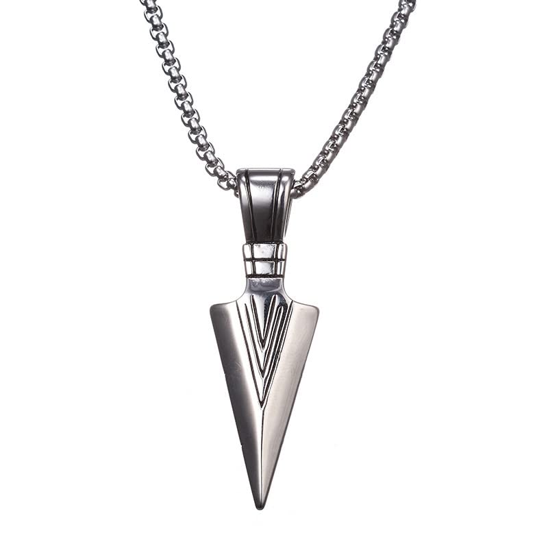 Vien Gothic Punk Arrowhead Pendant Viking Spearhead Unisex Necklace Silver-Plated Alloy Locket For Unisex Adult (B0B2MSCDHX) Amazon Price History, Amazon Price Tracker
