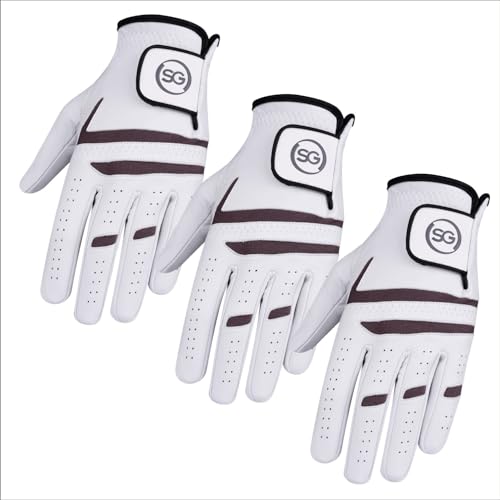 Guantes de golf para hombre de agarre suave hechos enteramente de piel cabretta pura