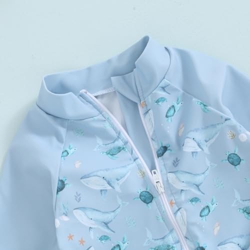 Baby Girl Swimsuit Baby Girls Long Sleeve One Piece Swimsuit Romper with Hat Bathing Suit Beach Rash Guard