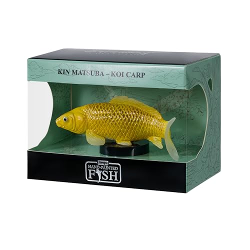 MOJO | Figurine de poisson Koi Carpe Asagi peinte à la main, modèle décoratif bleu et rouge, collection série 1, style japonais (Kin Matsuba Koi)