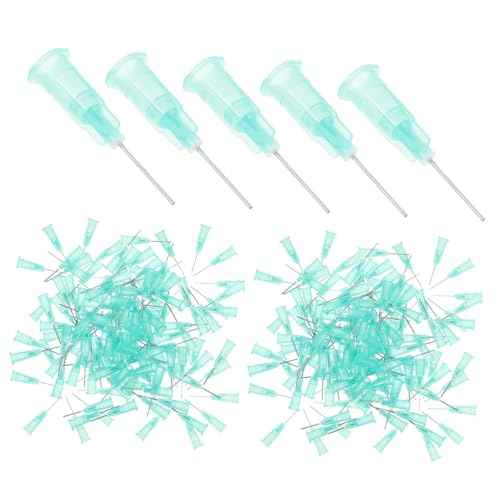 OUNONA 100pcs Dispensing Needle Oil Dispenser Needles Industrial Dispenser Tip Liquid Dispenser Needle Glue Needle Oil Glue Applicator Needle Luer Light Green Stainless Steel