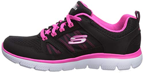 Skechers Summits New World Tênis Feminino, 35, Preto/ Rosa Choque