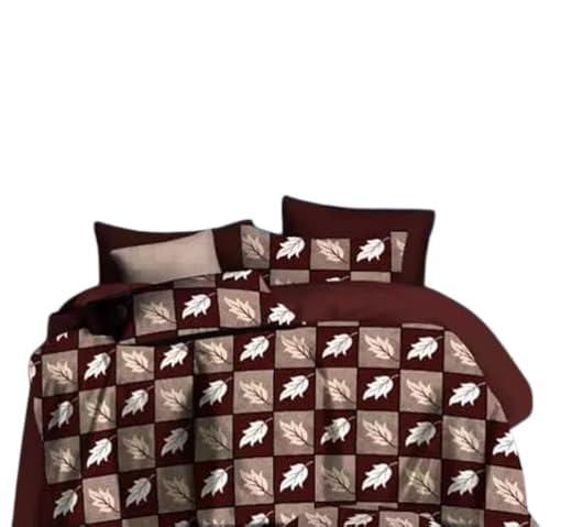 Image of NewUnique Double Bedsheet with Two Pillow Cover King Size Couple Print