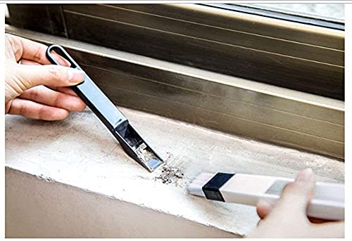 Image of Window Groove Frame Cleaning Brush and Dust Cleaning Brush for Window Slot Keyboard with Mini Dustpan, Door Track Cleaning Brushes, Dust Cleaner Tool for All Corners Edges and Gaps Pack of 2