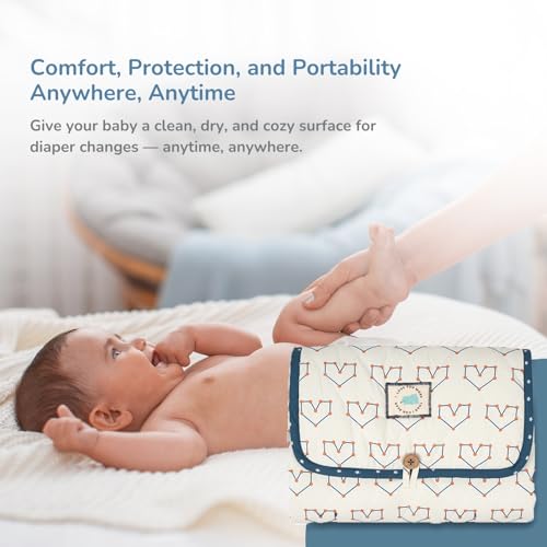 Image of Tidy Sleep Portable Diaper Changing Mat /Pad for Newborns & Infants Baby 0-24 Months Light Weight, Portable, Water Proof (Galactic Love)