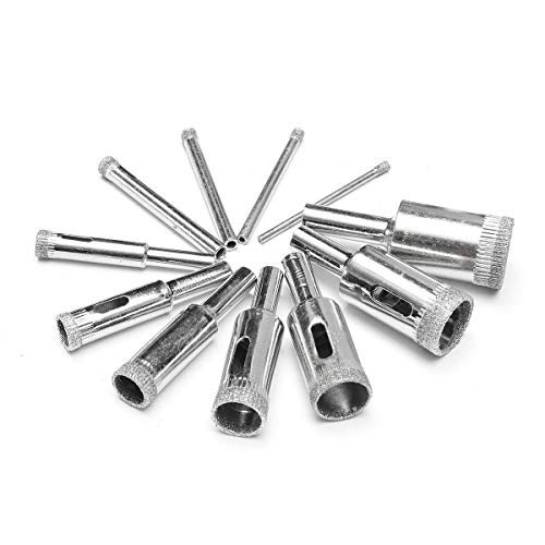 Set de brocas sierra diamante para vidrio y cerámica 8-50 mm 10 piezas miniatura 6