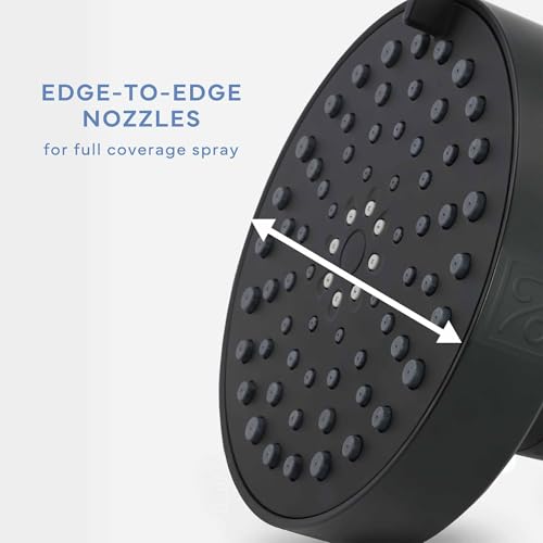 Image of SEVENTY 4-Setting Filtered Shower Head with Shower Filter in Matte Black - Helps Reduce Chlorine and Impurities for Healthier Hair, Skin and Scalp, Easy to Install (Model 12157)